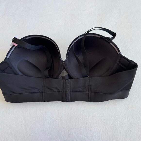 Cacique Black Strapless Plunge Bra 44B NWT Multi-Way Comfort Bliss - Picture 2 of 11
